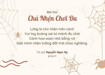 Chú nhện chơi đu | Bài thơ Chú nhện chơi đu