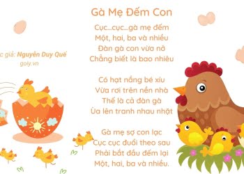 Gà mẹ đếm con | Bài thơ Gà mẹ đếm con (Nguyễn Duy Quế)