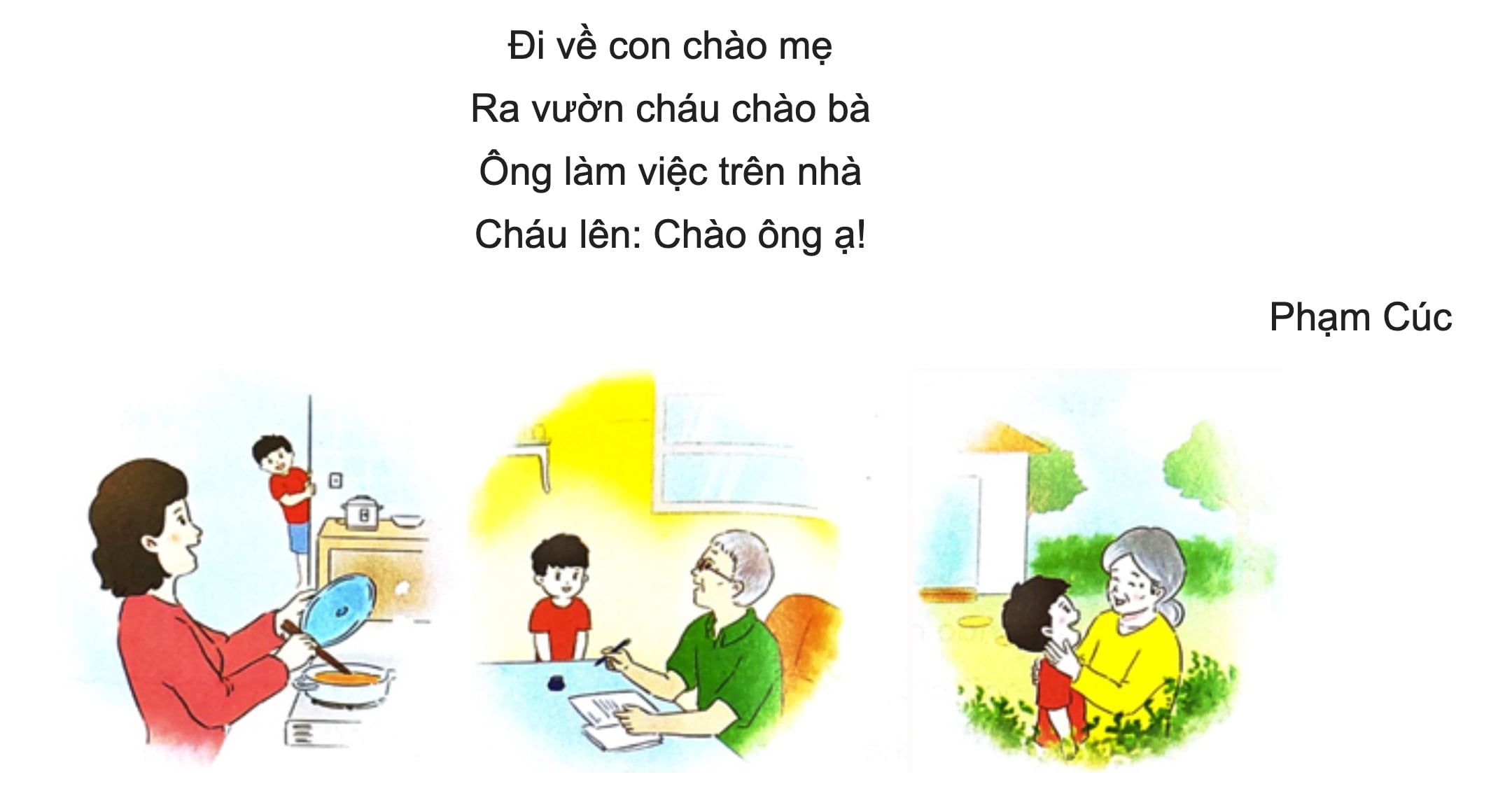 Lời chào | Bài thơ Lời chào (Phạm Cúc) (SGK Tiếng Việt 2)