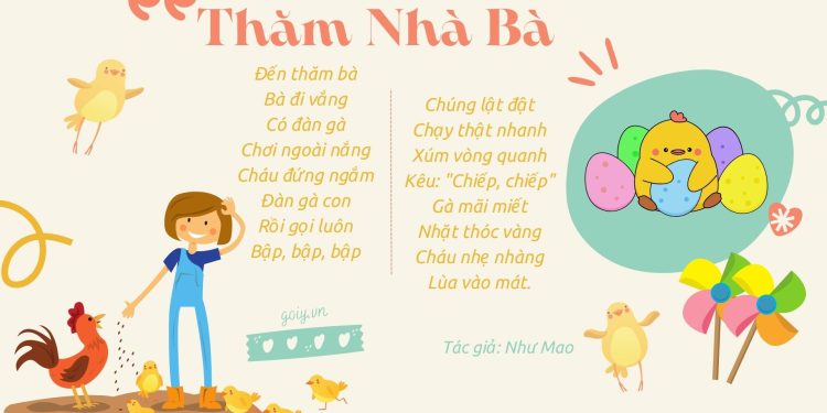 Bài thơ Thăm nhà bà: Đến thăm bà, Bà đi vắng