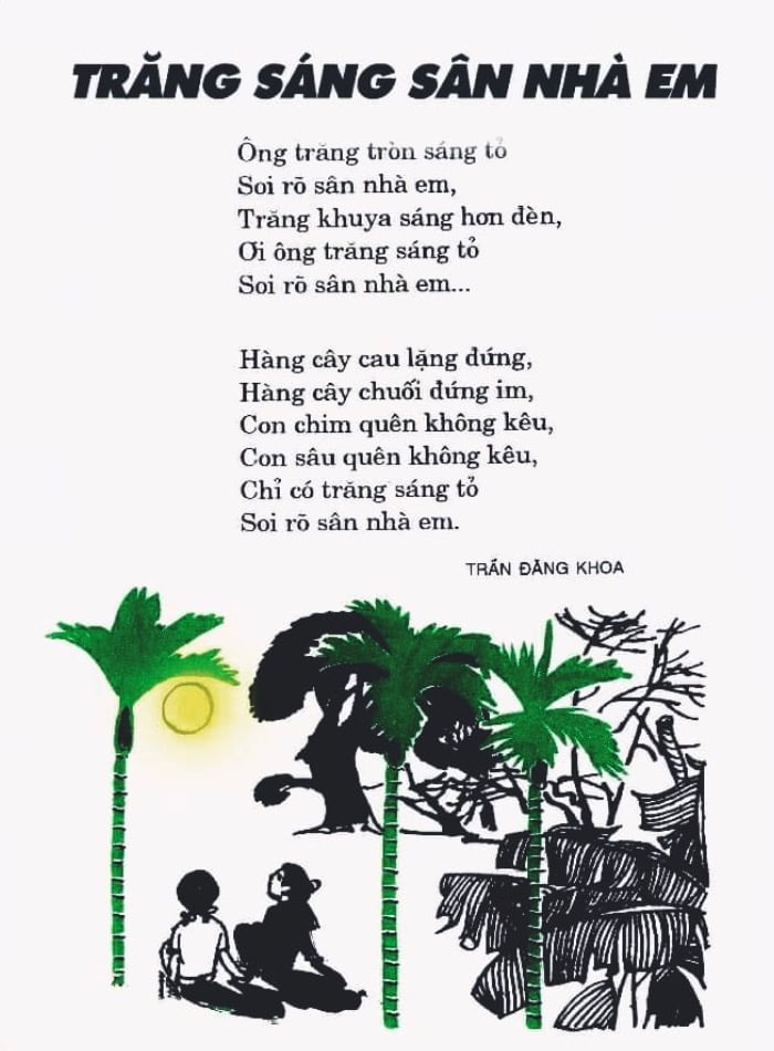Bài thơ Trăng sáng sân nhà em (Trần Đăng Khoa)