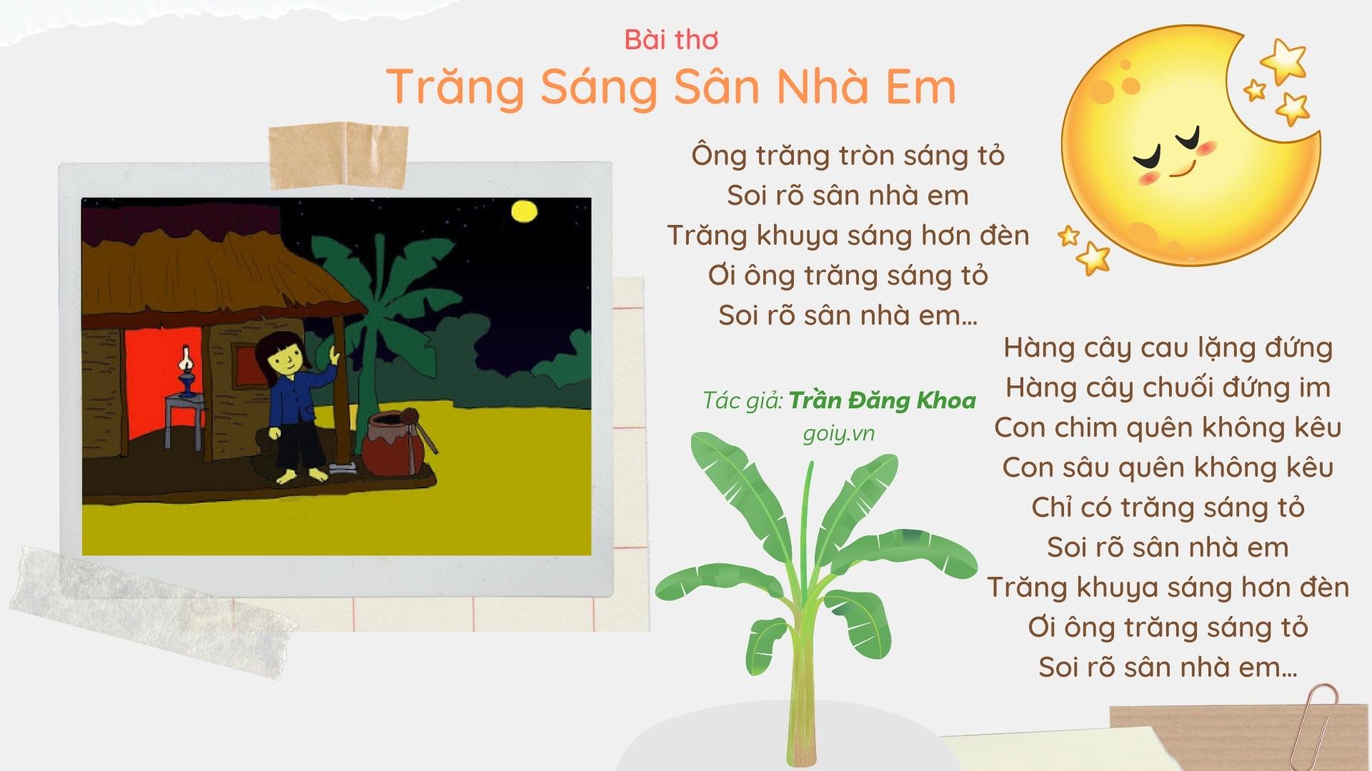 Bài thơ Trăng sáng sân nhà em (Trần Đăng Khoa)