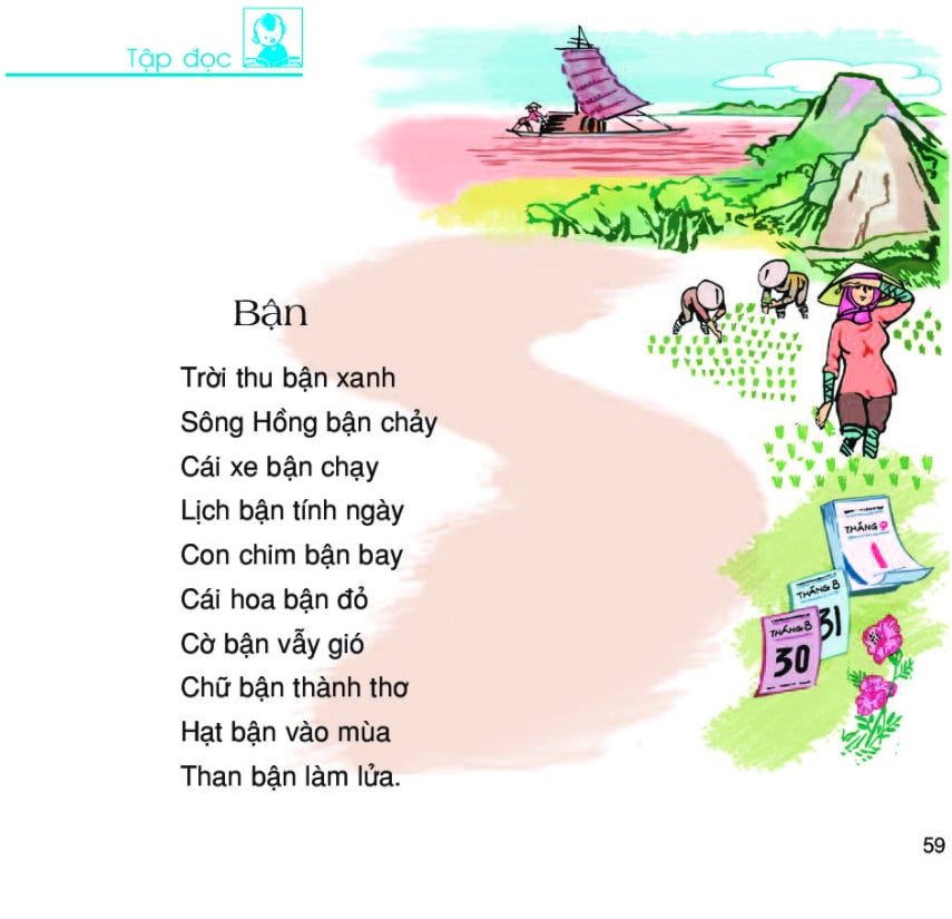 Bận | Bài thơ Bận (Trinh Đường) (SGK Tiếng Việt 3)