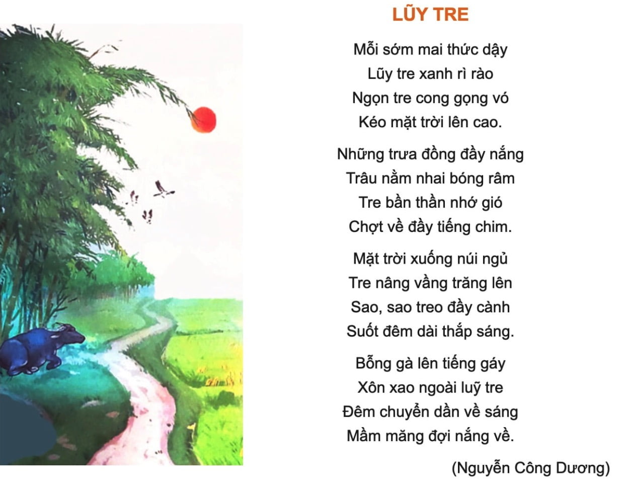 Lũy tre | Bài thơ Lũy tre (Nguyễn Công Dương)