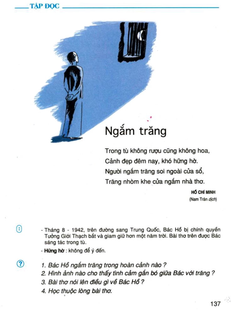 Ngắm trăng | Bài thơ Ngắm trăng (Hồ Chí Minh)
