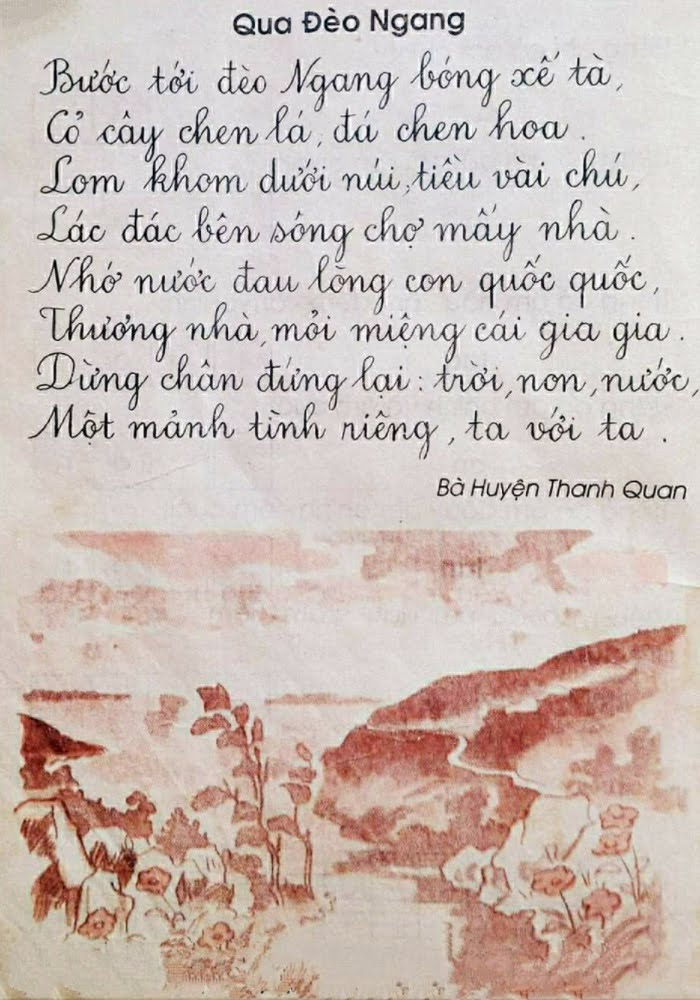 Bài thơ Qua đèo Ngang: Bước tới đèo Ngang bóng xế tà