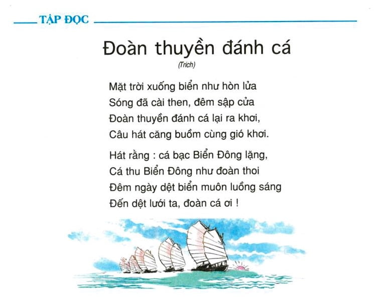 Đoàn thuyền đánh cá | Bài thơ Đoàn thuyền đánh cá