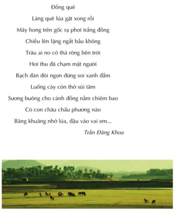 Đồng quê | Bài thơ Đồng quê (Trần Đăng Khoa)