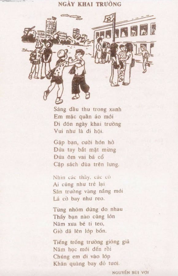 Ngày khai trường | Bài thơ Ngày khai trường (Nguyễn Bùi Vợi)