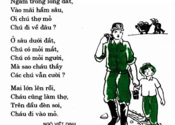 Cháu đi vào mỏ | Bài thơ Cháu đi vào mỏ