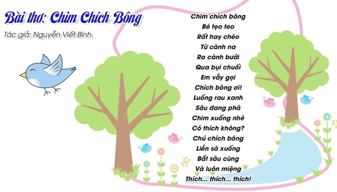 Chim chích bông | Bài thơ Chim chích bông (Nguyễn Viết Bình)
