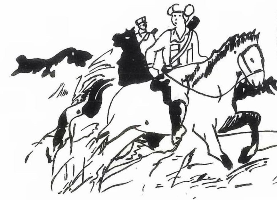 Bài thơ Ngựa biên phòng: Chú công an biên phòng, Rạp mình trên lưng ngựa
