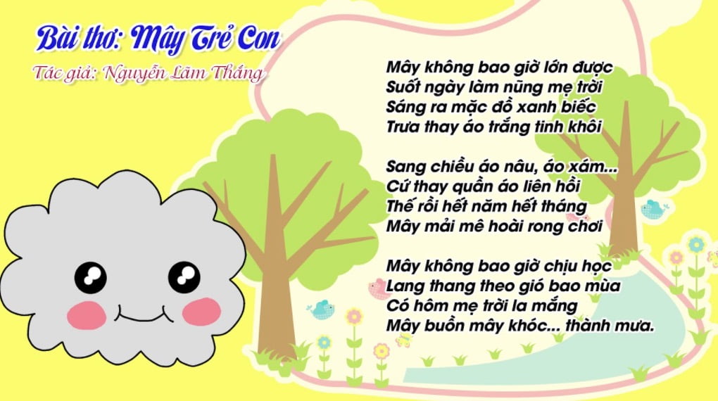 Mây trẻ con | Bài thơ Mây trẻ con (Nguyễn Lãm Thắng)