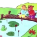 Bài thơ Gấu qua cầu: Hai gấu con xinh xắn, Bước đến hai đầu cầu