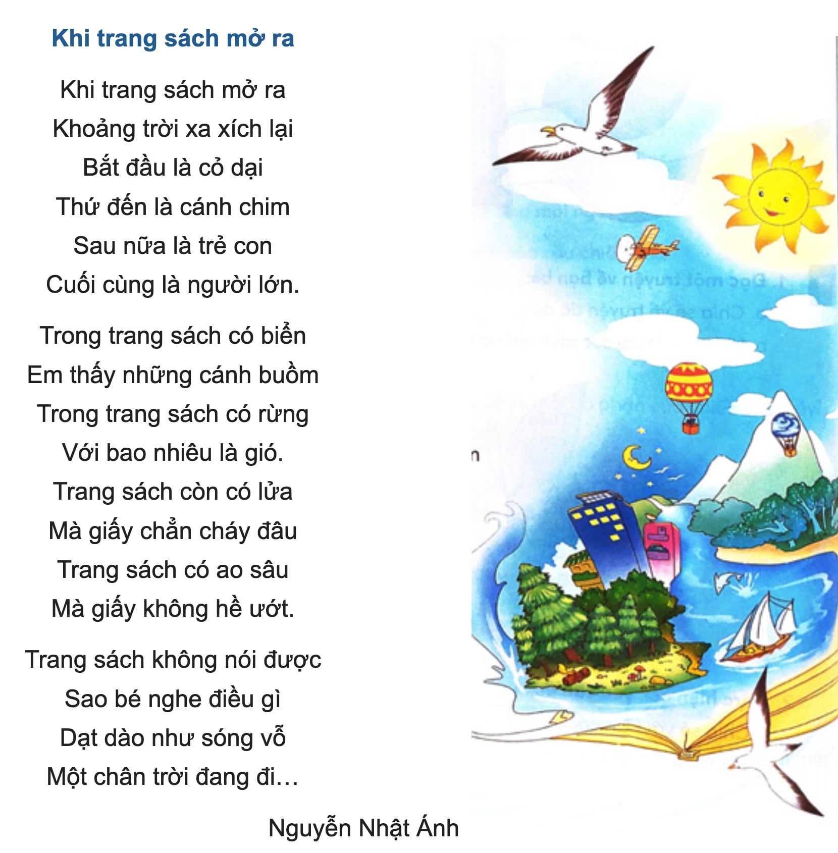 Bài thơ Khi trang sách mở ra: Khi trang sách mở ra (SGK Tiếng Việt lớp 2)