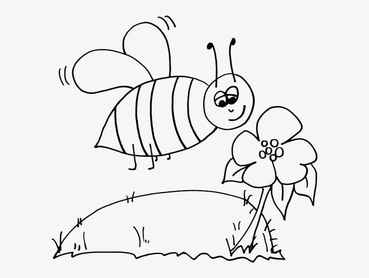 Tô màu con ong | Bài thơ Con ong chăm chỉ