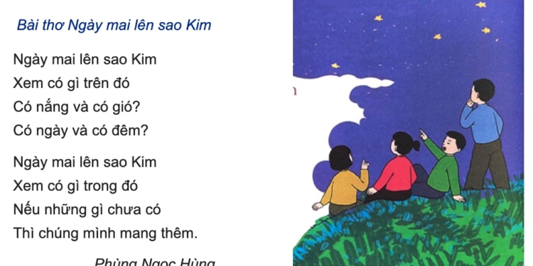 Ngày mai lên sao Kim | Bài thơ Ngày mai lên sao Kim