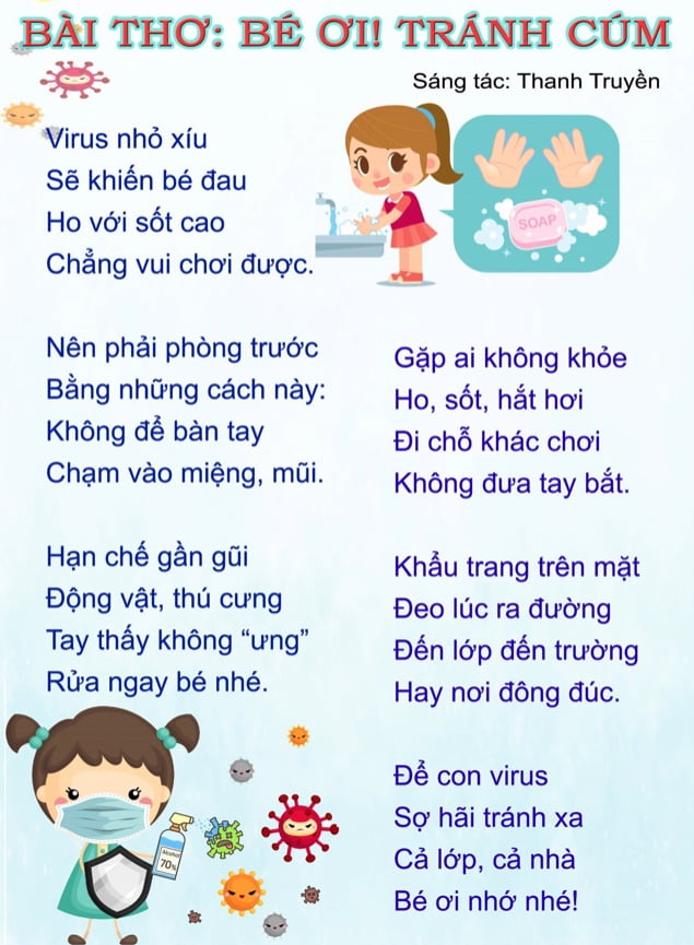 Bé ơi! Tránh cúm | Bài thơ Bé ơi! Tránh cúm