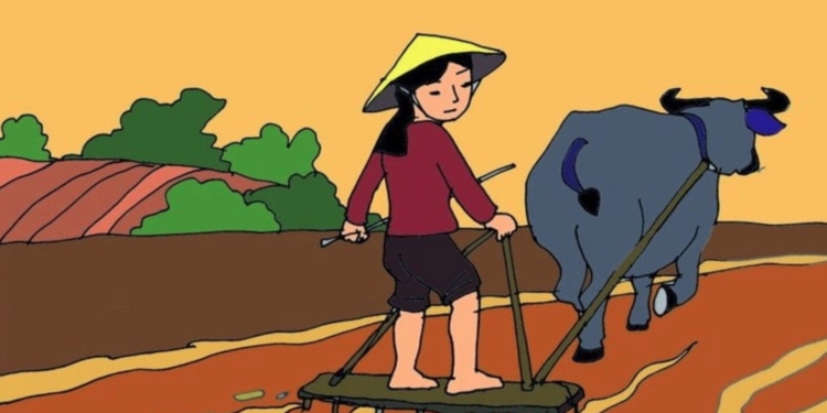 Đi bừa | Bài thơ Đi bừa: Sáng nay mẹ dậy sớm, Dắt trâu đen đi bừa