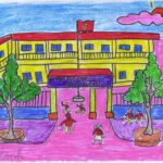 Em vẽ ngôi trường em | Bài thơ Em vẽ ngôi trường em